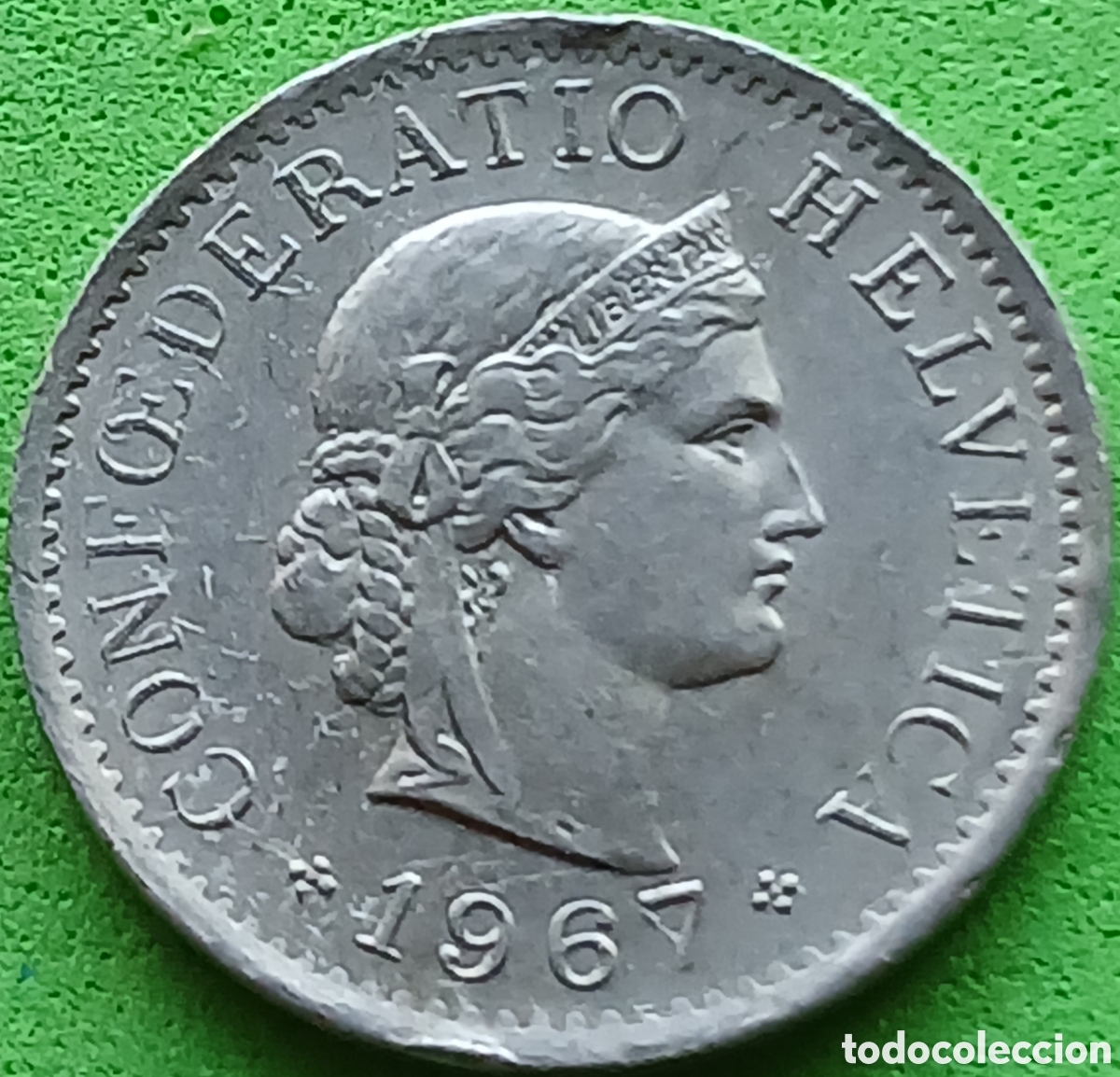 Monedas antiguas de Europa: Suiza 5 c&eacute;ntimos 1967 km#26