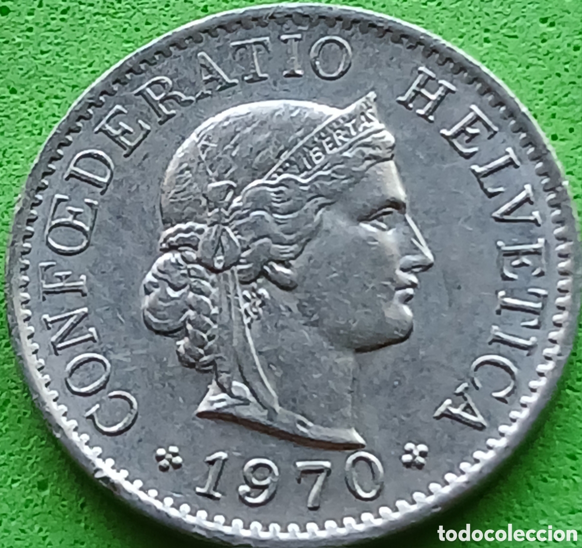 Monedas antiguas de Europa: Suiza 5 c&eacute;ntimos 1970 km#26