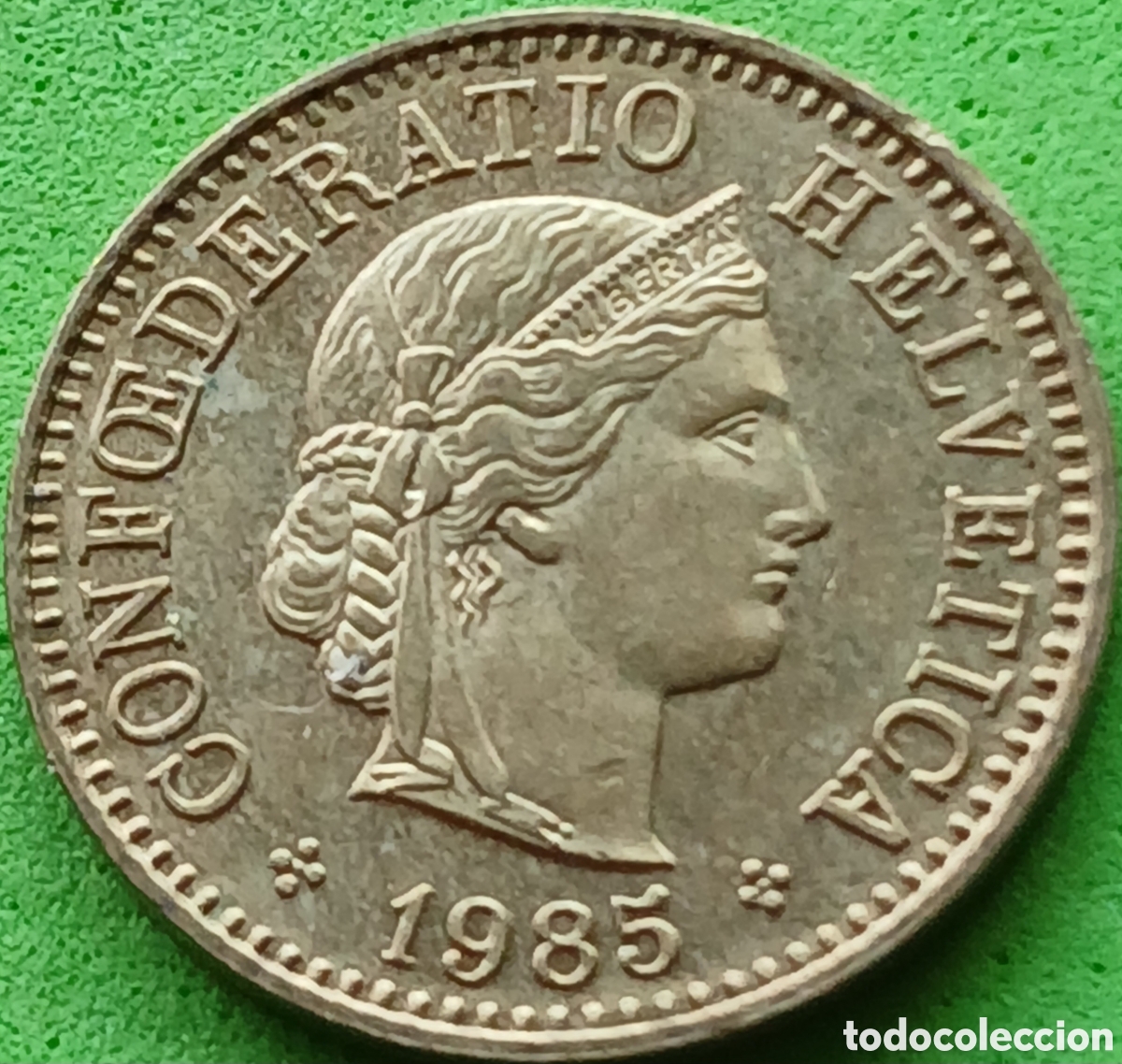 Monedas antiguas de Europa: Suiza 5 c&eacute;ntimos 1985 km#26c