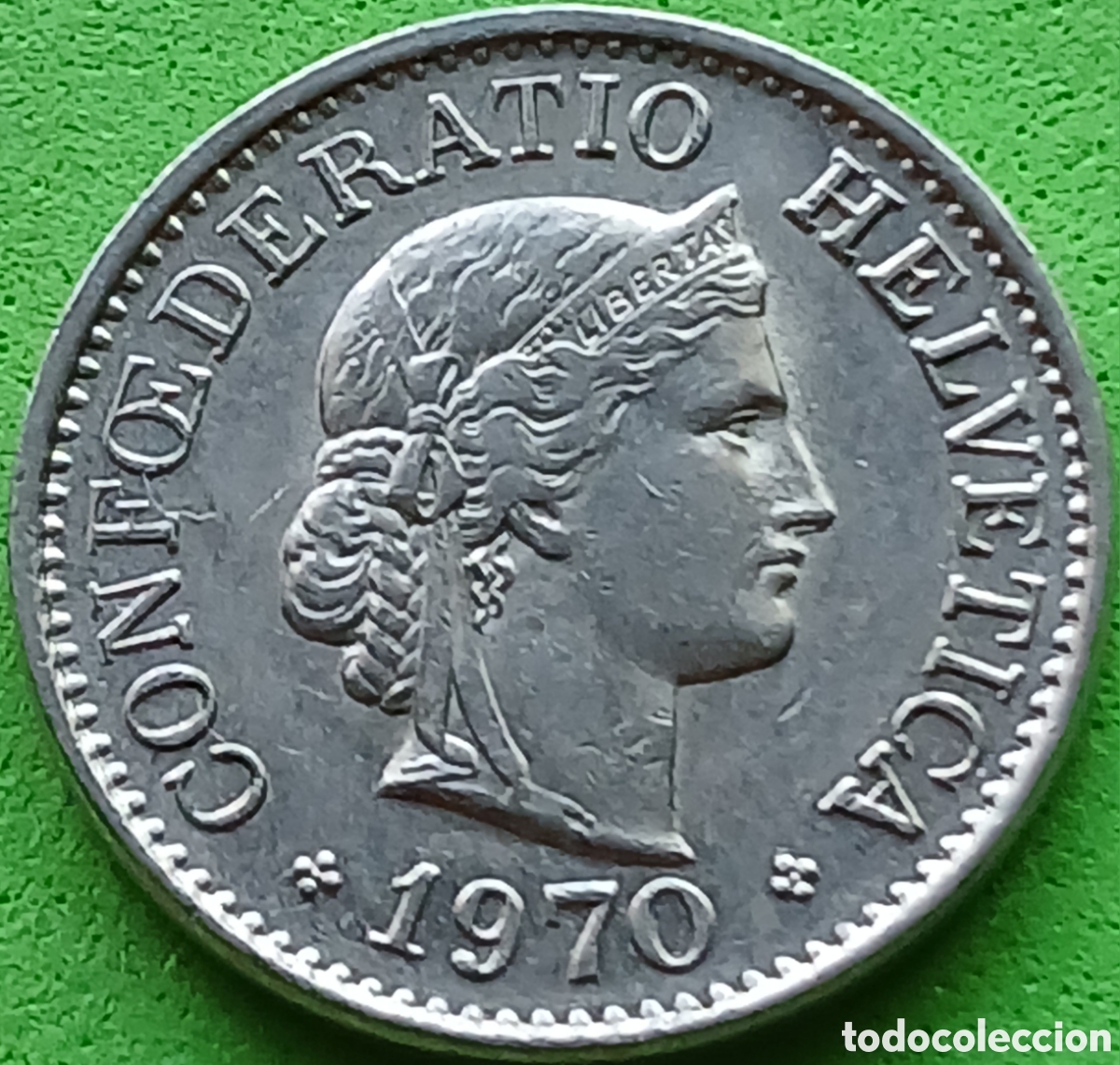 Monedas antiguas de Europa: Suiza 10 c&eacute;ntimos 1970 km#27