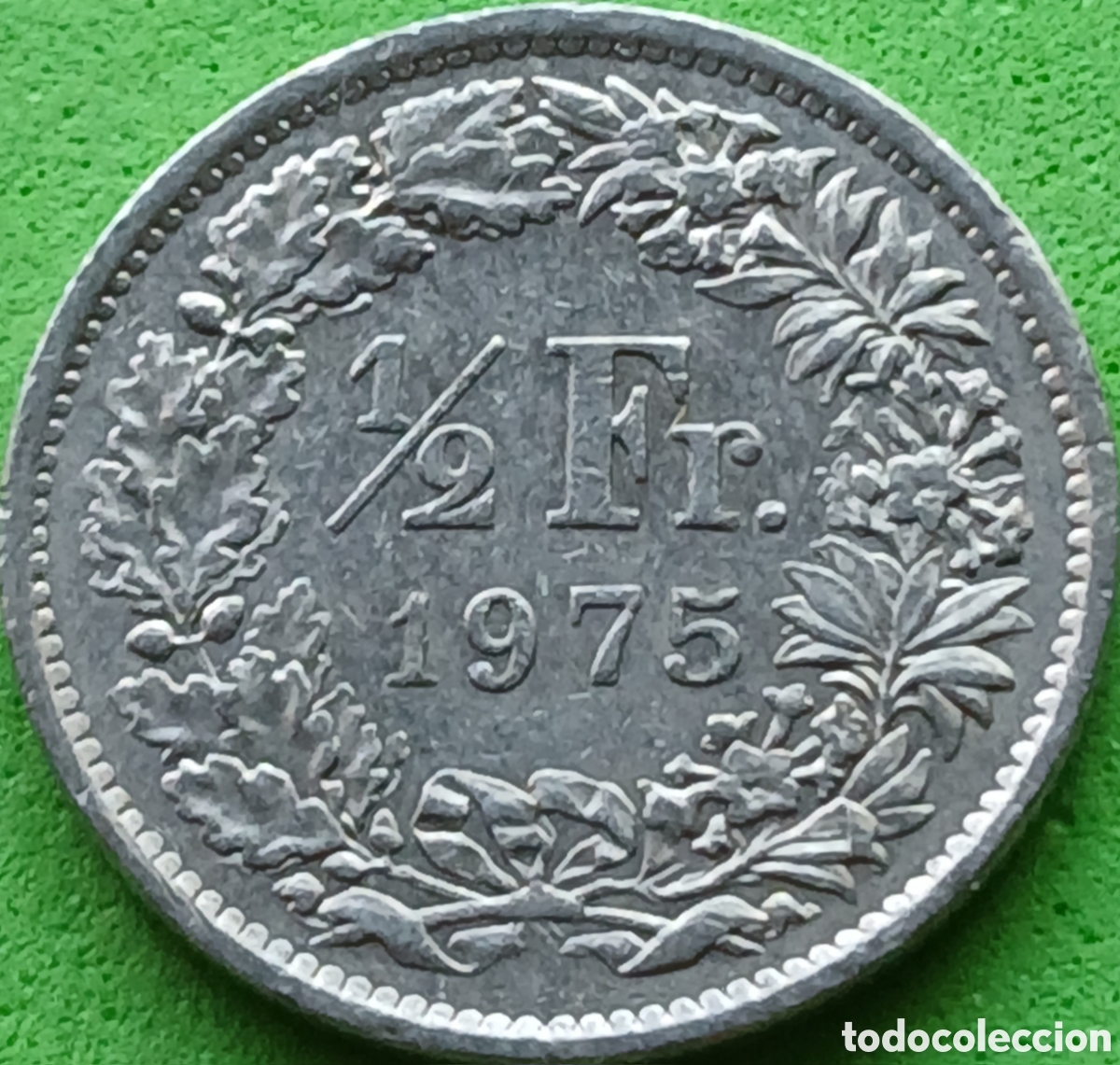 Monedas antiguas de Europa: Suiza &frac12; franco 1975 km#23a