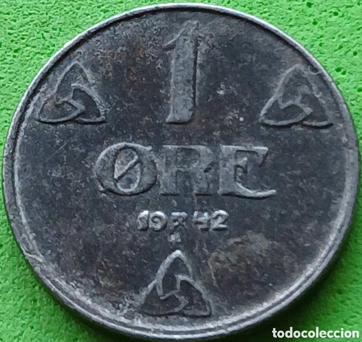 Monedas antiguas de Europa: Noruega 1 ore 1942 km#387