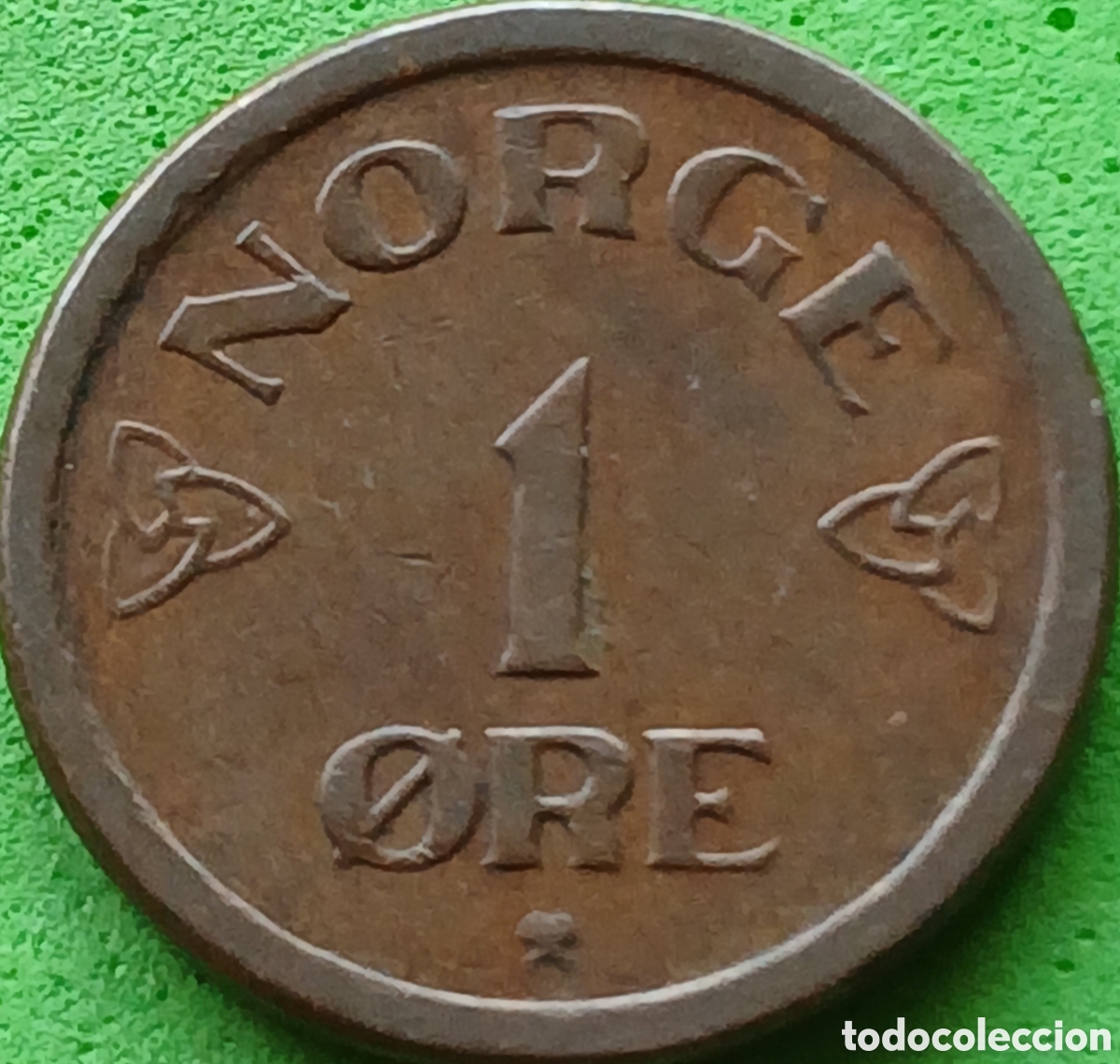 Monedas antiguas de Europa: Noruega 1 ore 1957 km#398