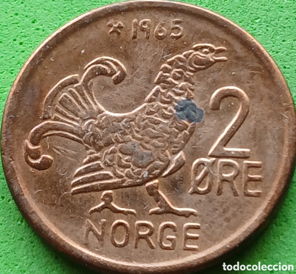 Monedas antiguas de Europa: Noruega 2 ore 1965 km#410