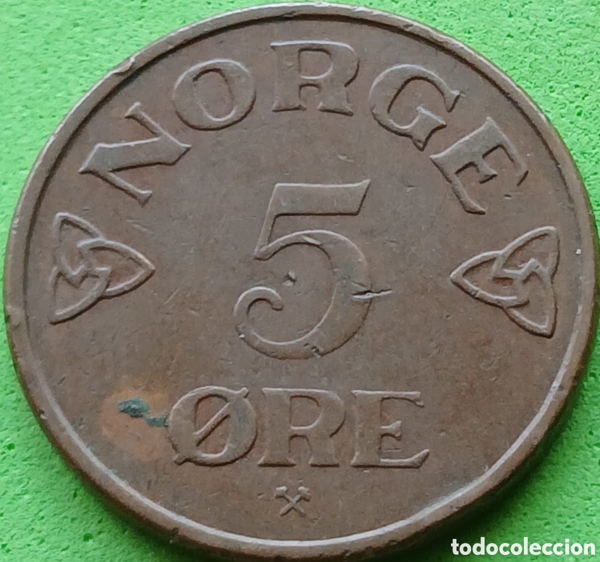 Old Coins of Europe: Noruega 5 ore 1954 km#400