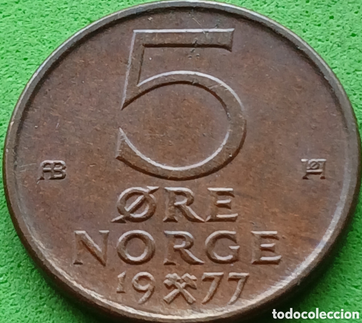 Old Coins of Europe: Noruega 5 ore 1977 km#415