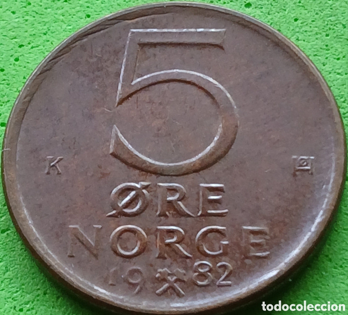 Monedas antiguas de Europa: Noruega 5 ore 1982 km#415