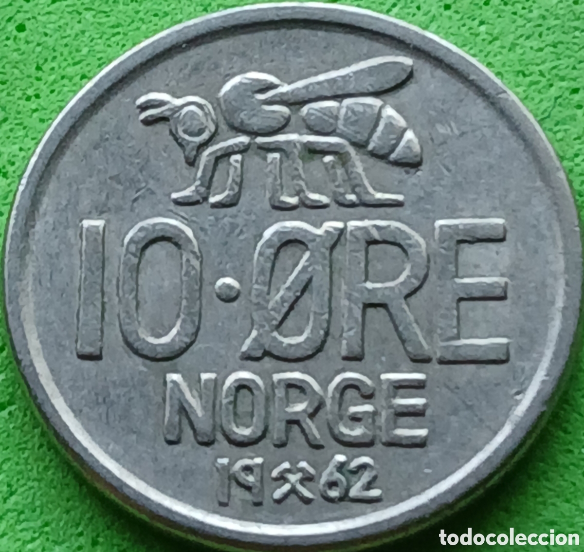 Moedas antigas da Europa: Noruega 10 ore 1962 km#411