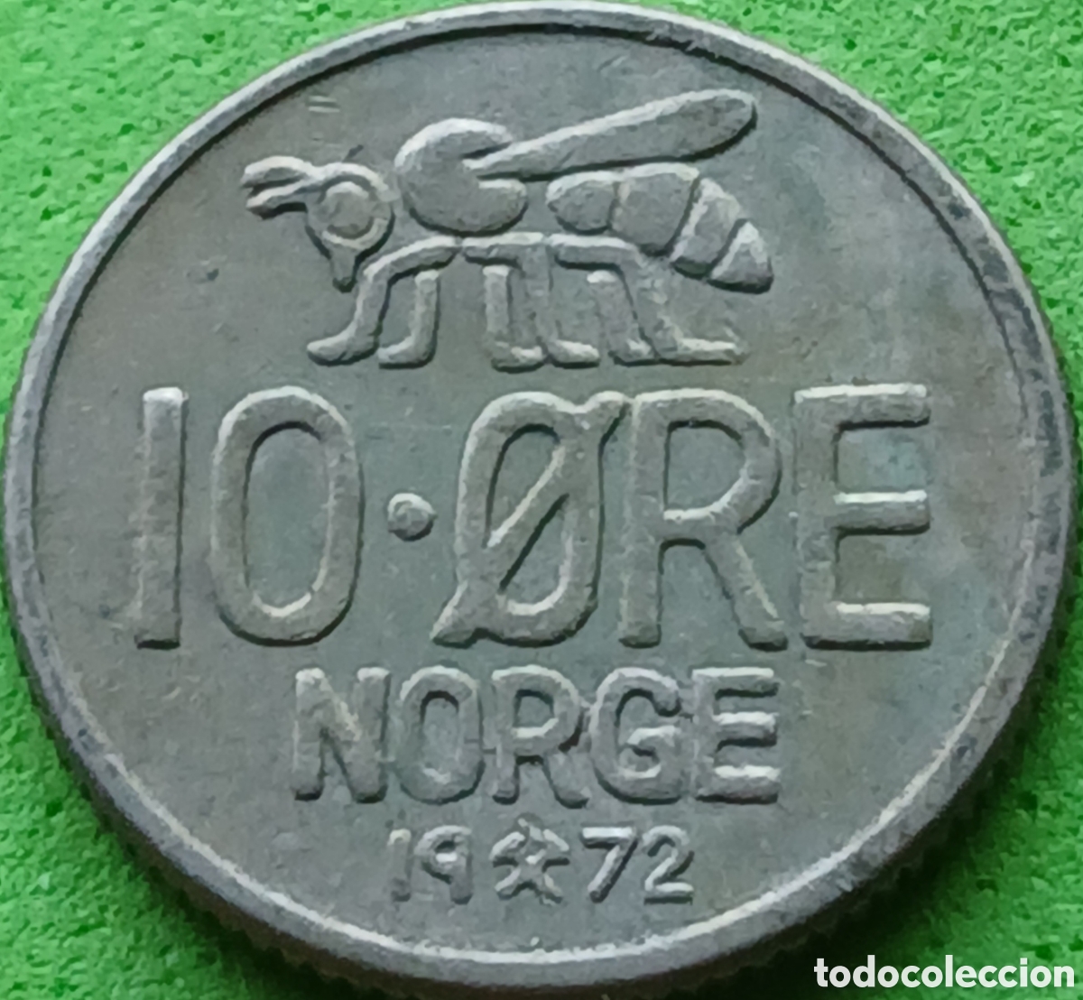 Moedas antigas da Europa: Noruega 10 ore 1972 km#411