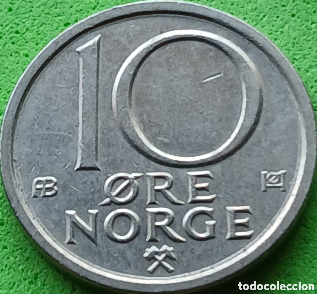 Moedas antigas da Europa: Noruega 10 ore 1978 km#416