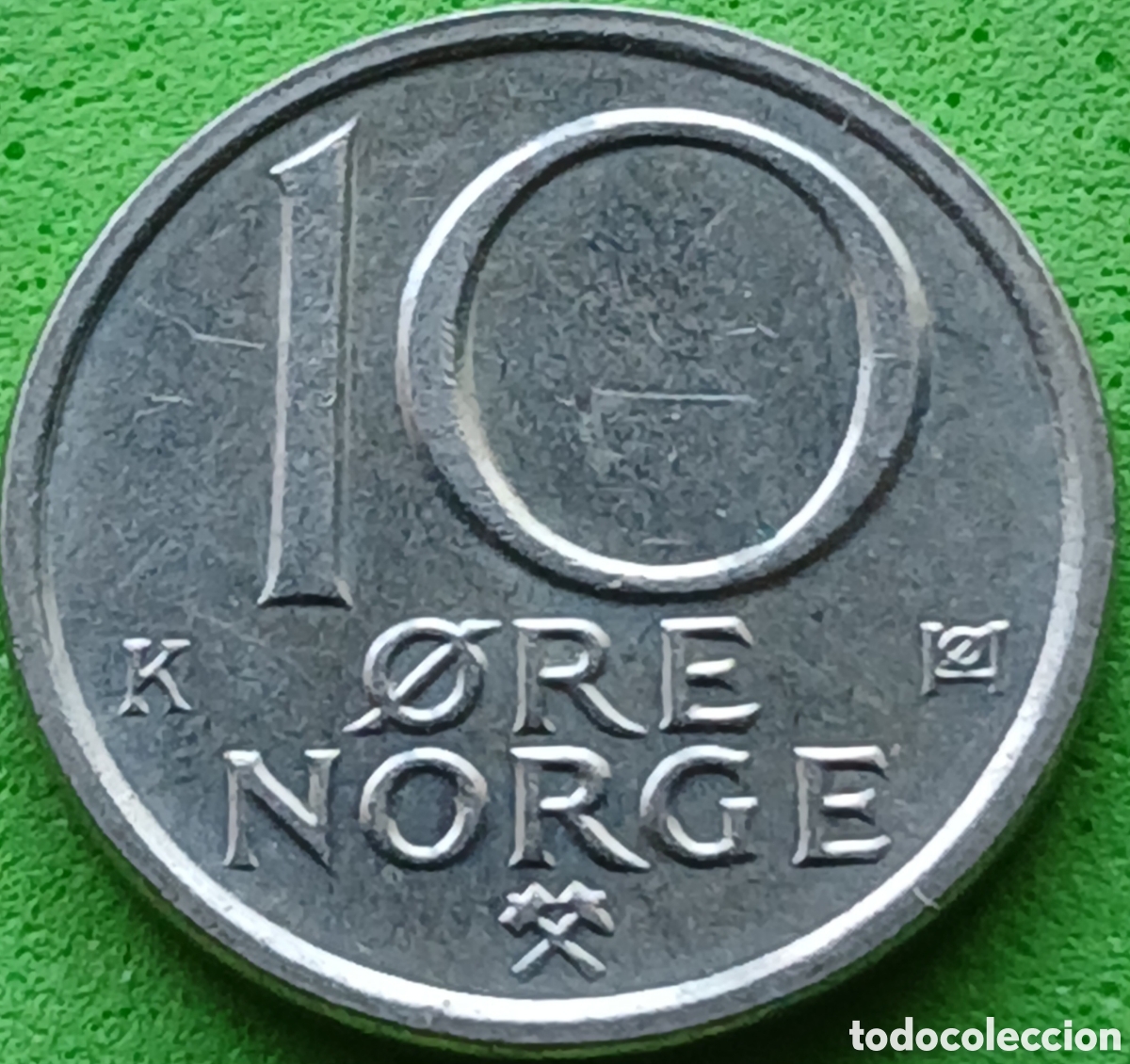 Moedas antigas da Europa: Noruega 10 ore 1987 km#416
