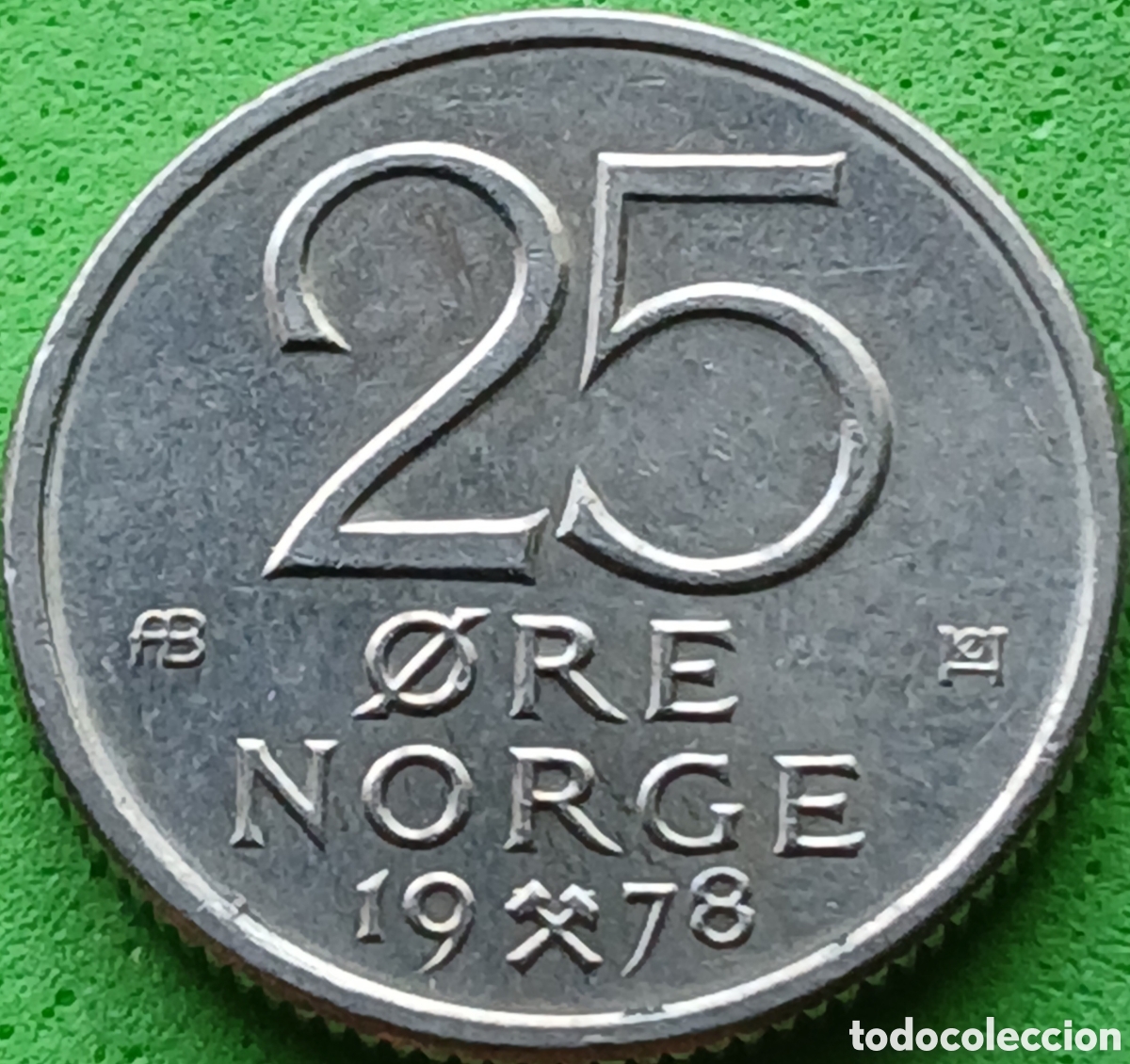 Moedas antigas da Europa: Noruega 25 ore 1978 km#417