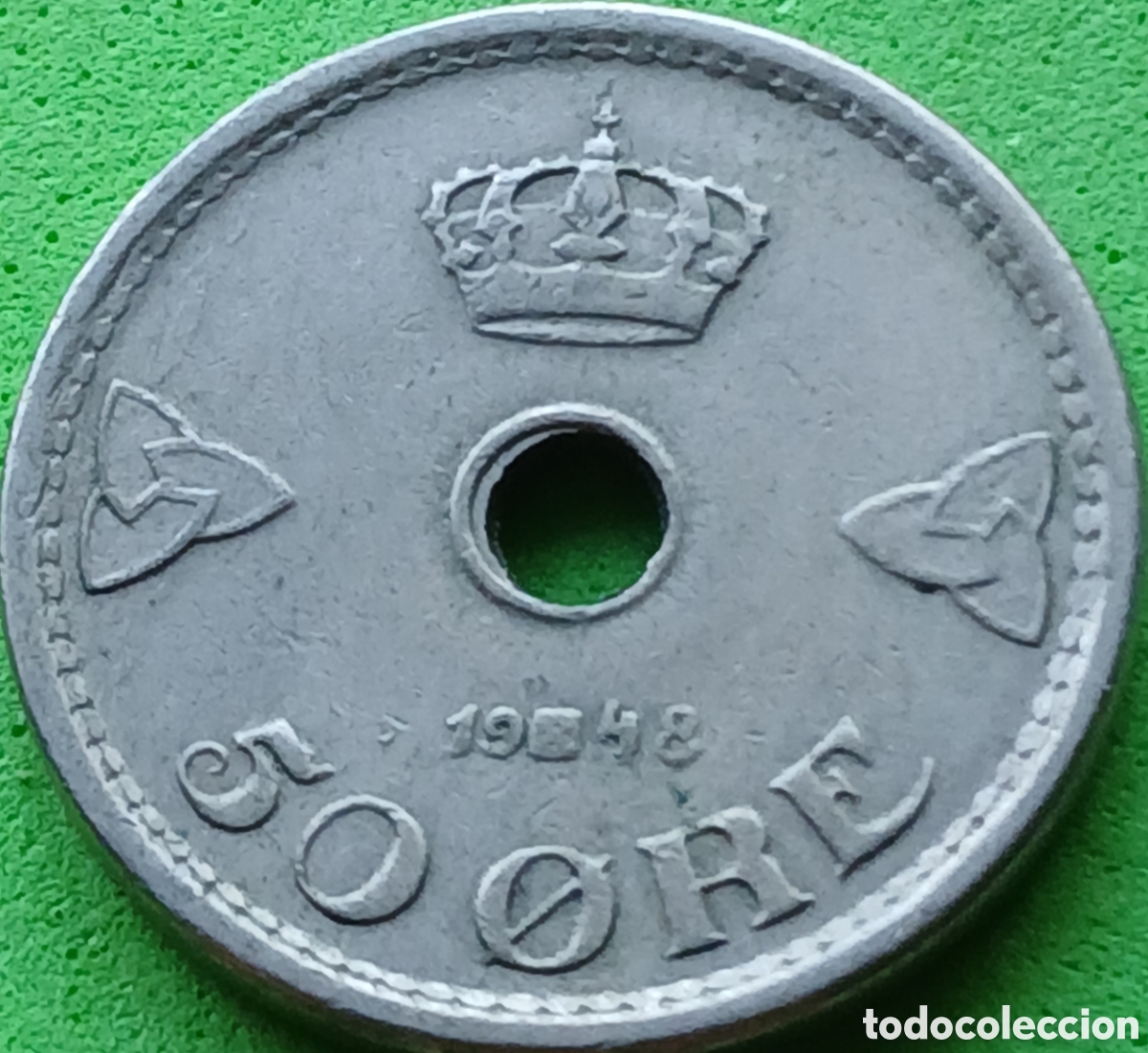 Moedas antigas da Europa: Noruega 50 ore 1948 km#386