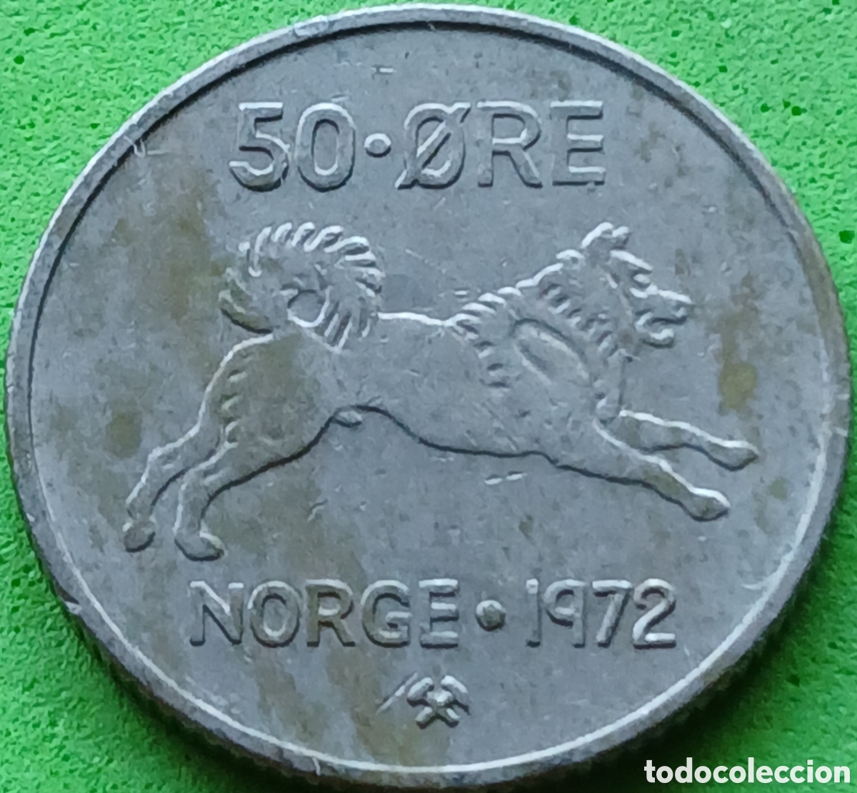 Moedas antigas da Europa: Noruega 50 ore 1972 km#408