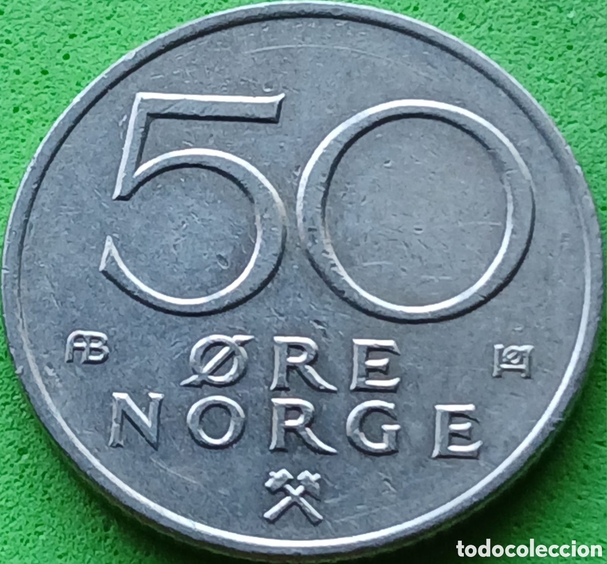 Moedas antigas da Europa: Noruega 50 ore 1975 km#418