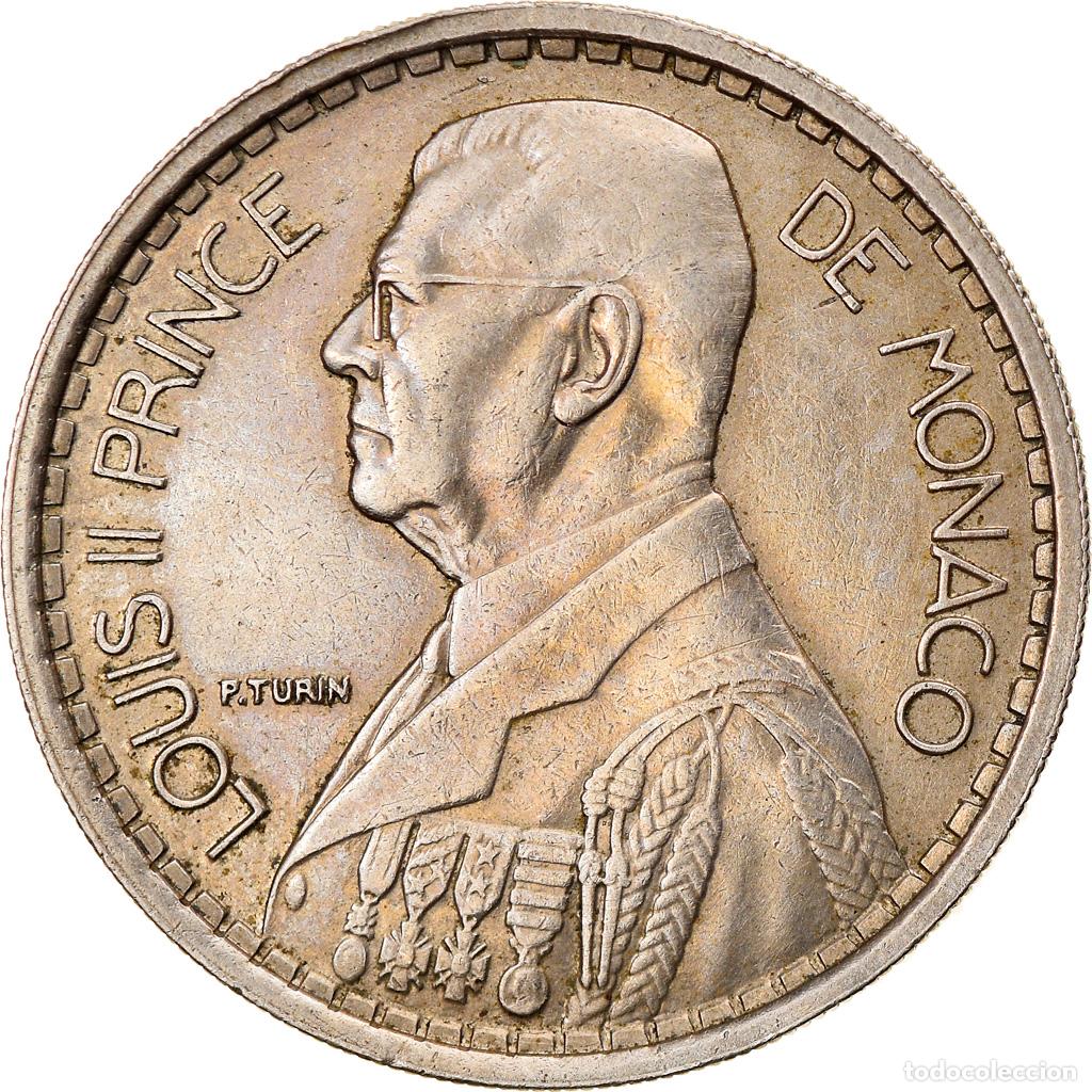 Old Coins of Europe: [#836057] Moneda, M&oacute;naco, Louis II, 20 Francs, Vingt, 1947, Poissy, MBC, Cobre - n&iacute;quel