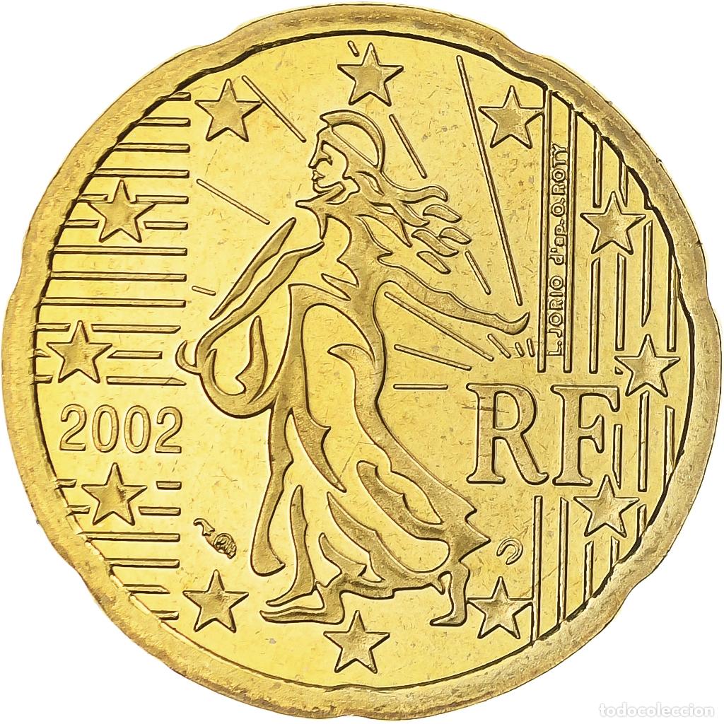 Old Coins of Europe: [#1178811] Francia, 20 Euro Cent, 2002, Paris, S&eacute;rie BE, FDC, Nordic gold, KM:1286