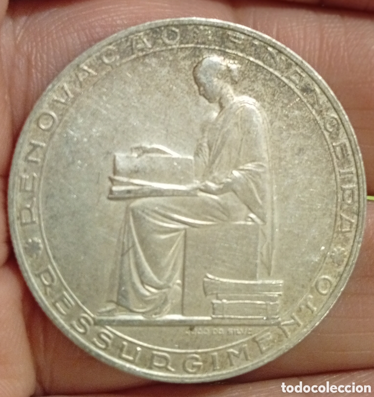 Monedas antiguas de Europa: Portugal moneda de plata de 20 escudos