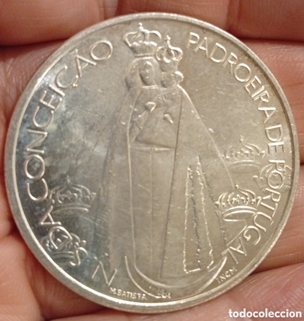 Monedas antiguas de Europa: Portugal moneda de plata de 1000 escudos