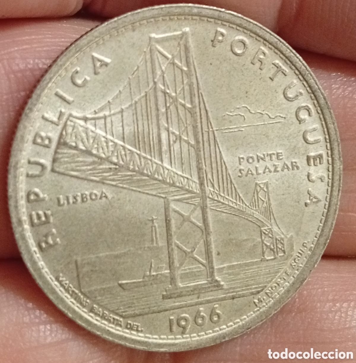 Monete antiche di Europa: Portugal moneda de plata de 20 escudos