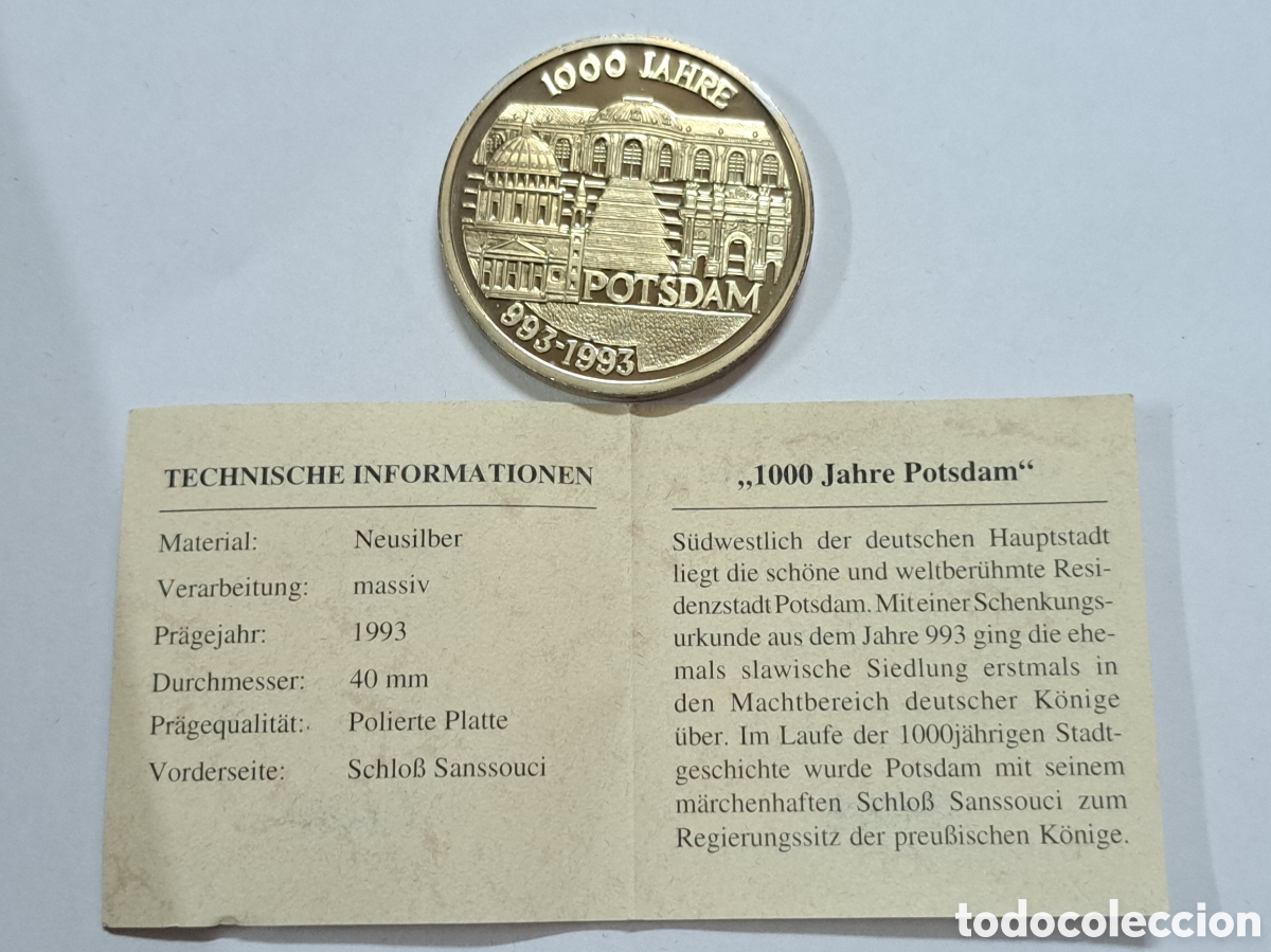 Monedas antiguas de Europa: Una onza de plata pura 999 con certificado de autenticidad calidad proof a&ntilde;o 1993