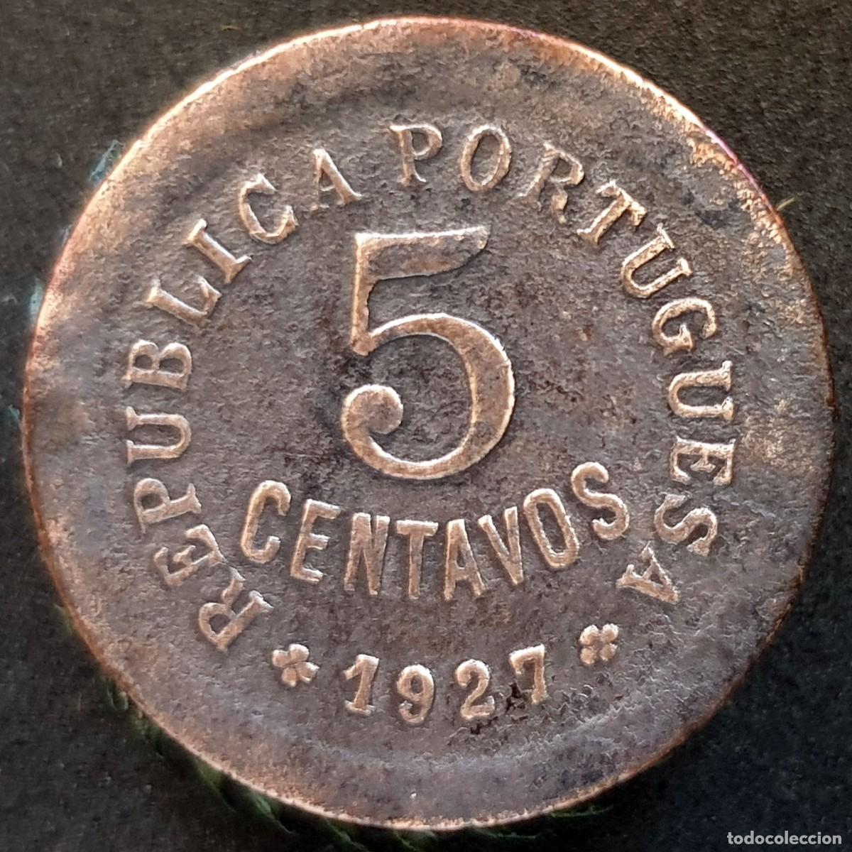 Monedas antiguas de Europa: 5 Centavos (1927) - Portugal