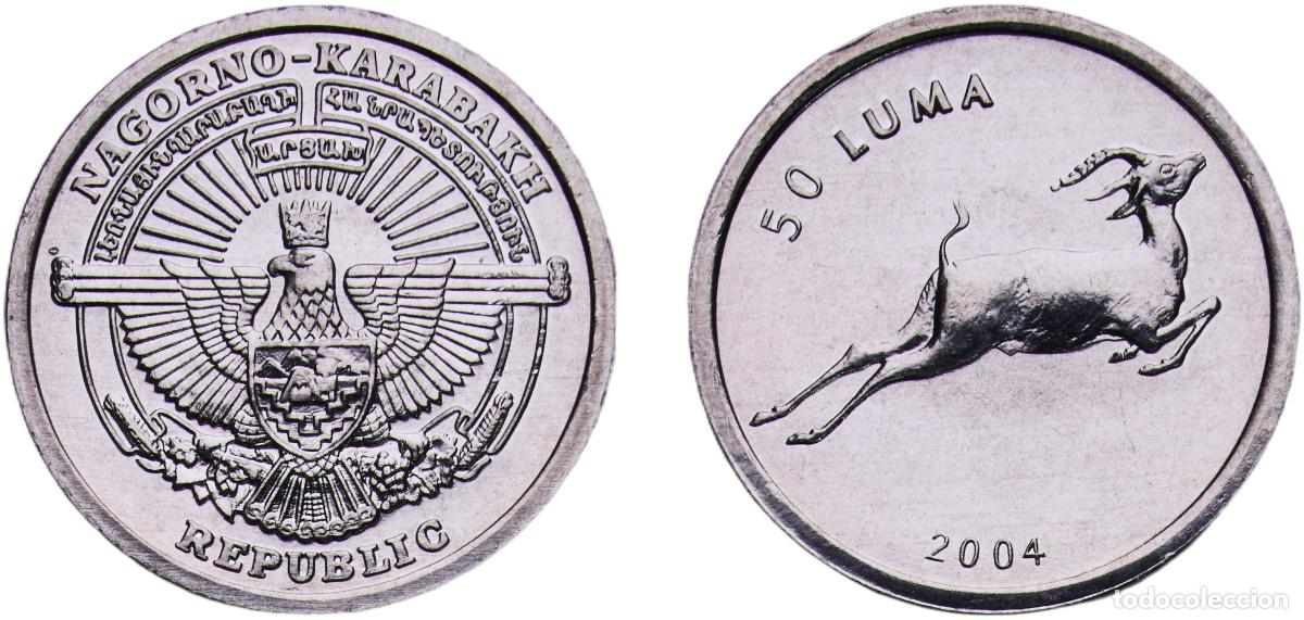 Monedas antiguas de Europa: Azerbaijan Artsakh 2004 50 Luma (Antelope) Aluminium 0.92g UNC KM 7 Sch&ouml;n 2