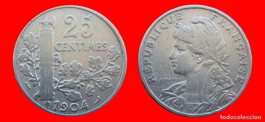 Monedas antiguas de Europa: 25 CENTIMOS 1904 FRANCIA-151596