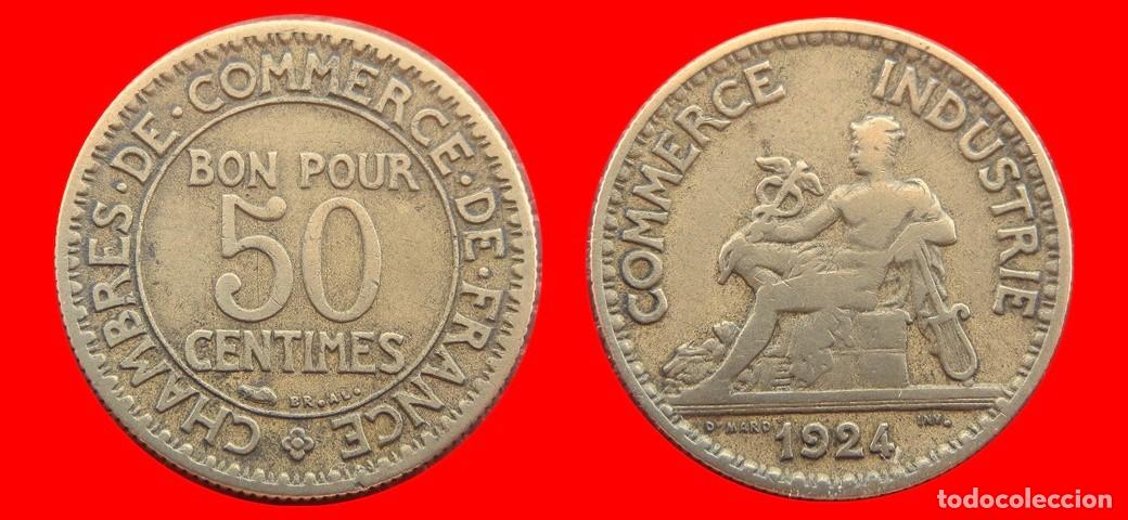 Monedas antiguas de Europa: 50 CENTIMOS 1924 FRANCIA-151599