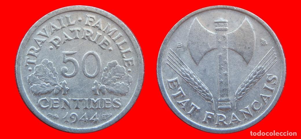Alte M&uuml;nzen aus Europa: 50 CENTIMOS 1944B ALUMINIO FRANCIA-151605