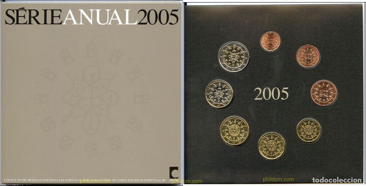 Alte M&uuml;nzen aus Europa: 45 PORTUGAL 2005 CARTERA OFICIAL 2005 PORTUGAL