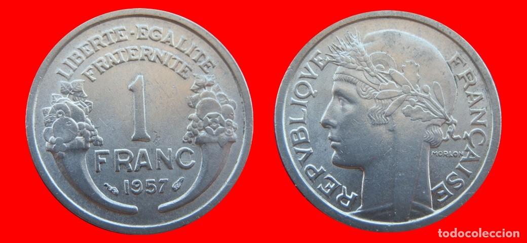Old Coins of Europe: 1 FRANCO 1957 ALUMINIO FRANCIA-151613