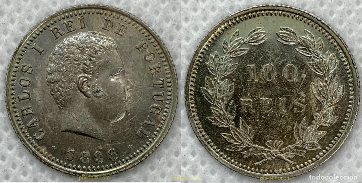 Moedas antigas da Europa: 2558 PORTUGAL 1898 PORTUGAL CARLOS I 100 REIS 1898