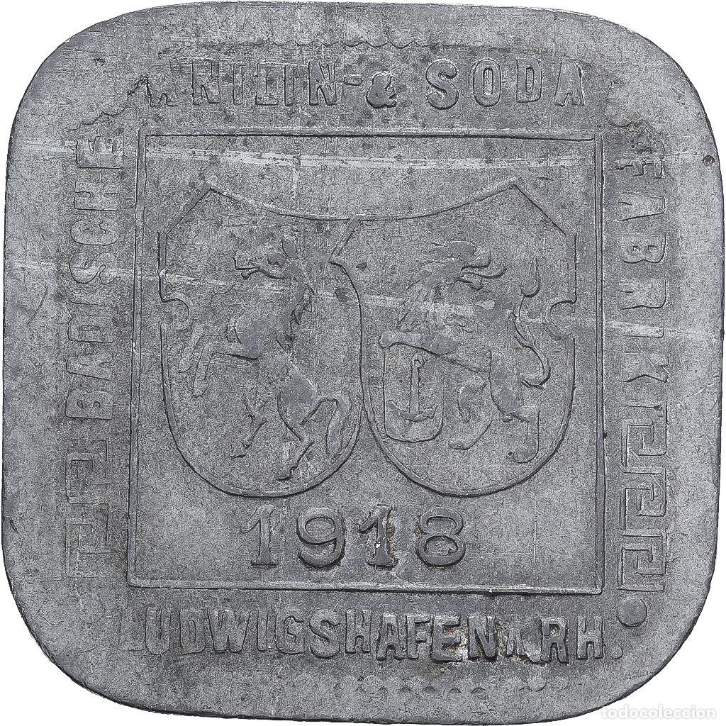Monedas antiguas de Europa: [#139040] Alemania, Stadt Ludwigshafen am Rhein, 50 Pfennig, 1918, MBC, Cinc