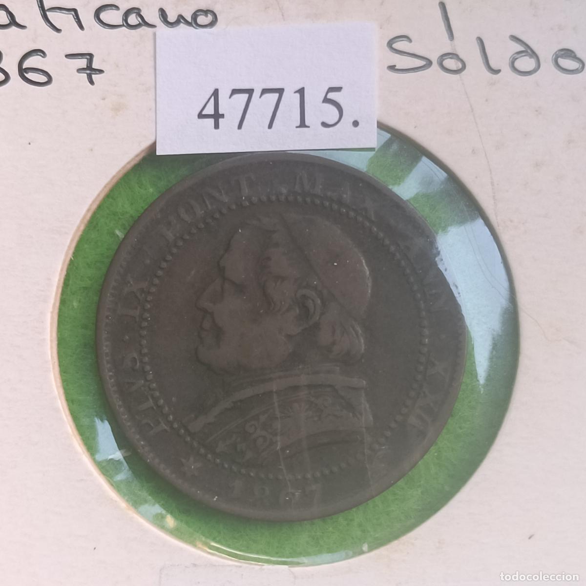Monedas antiguas de Europa: Vaticano 1 soldo 1867