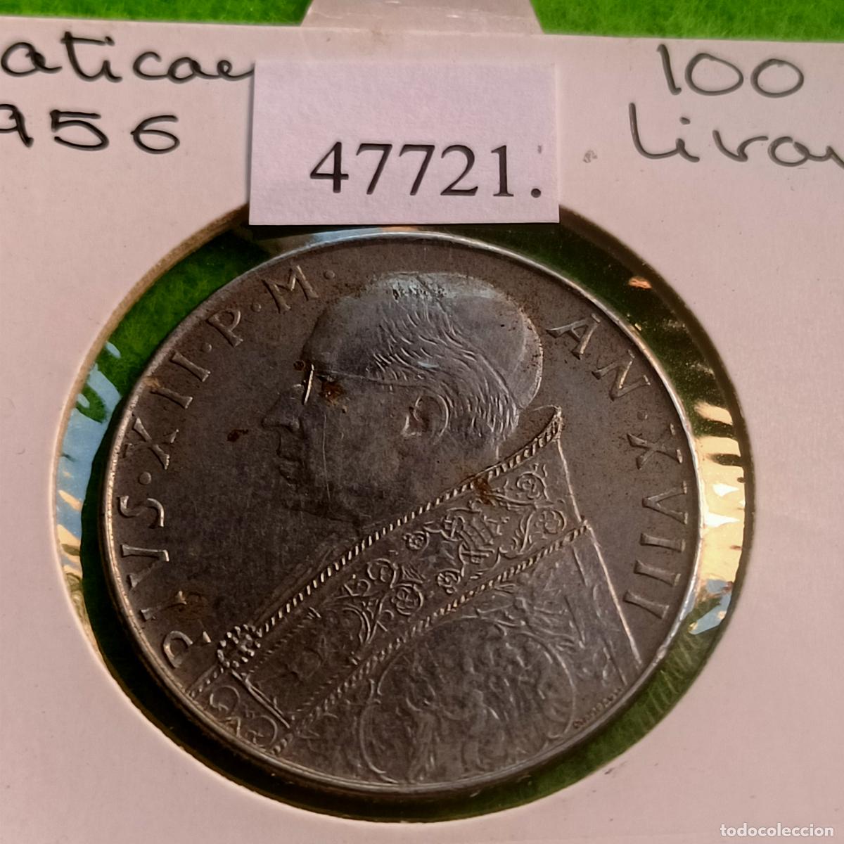 Monedas antiguas de Europa: Vaticano 100 liras 1956 R