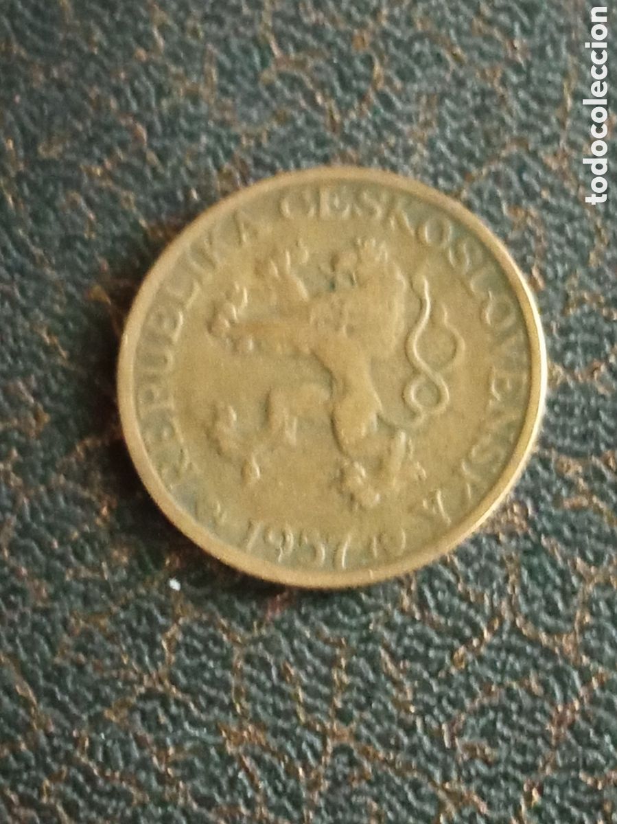 Monedas antiguas de Europa: Moneda de 1 Korona de Checolovaquia de 1957