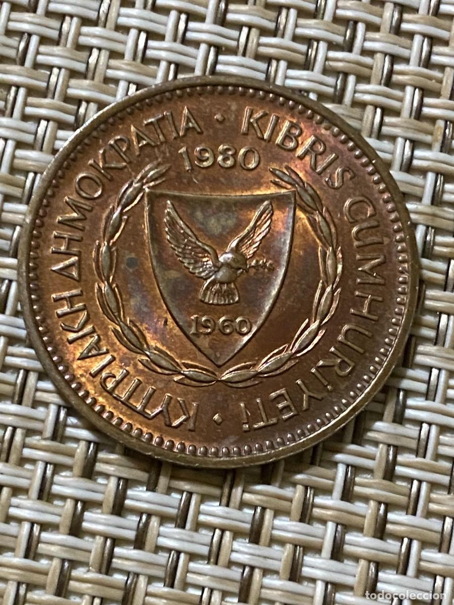 Monedas antiguas de Europa: CHIPRE 5 MILS 1980 KM 39