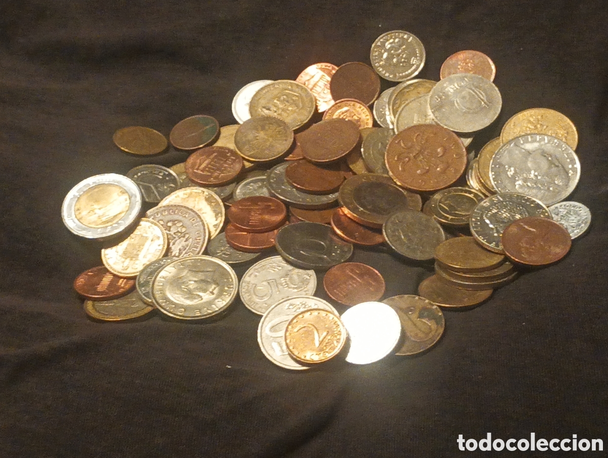 Monedas antiguas de Europa: Lote 400 gramos de monedas del mundo lote 1