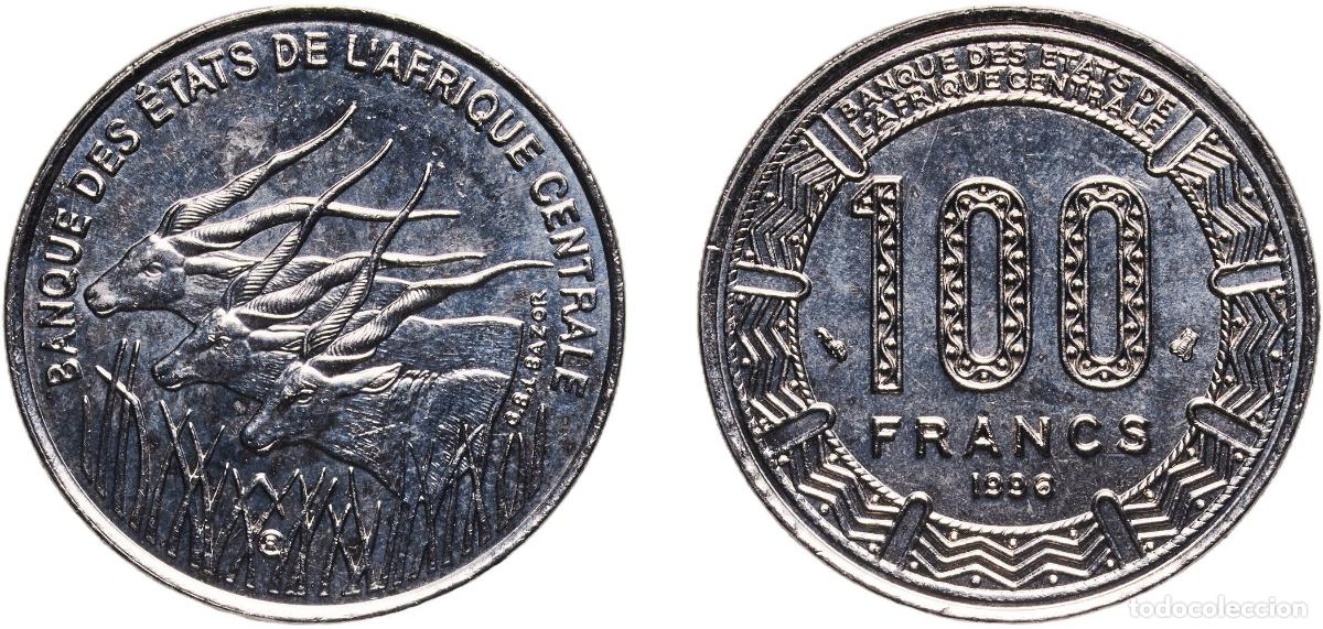 Monedas antiguas de Europa: Central African States Bank of Central African States 1996 100 Francs CFA Nickel Paris Mint (480000