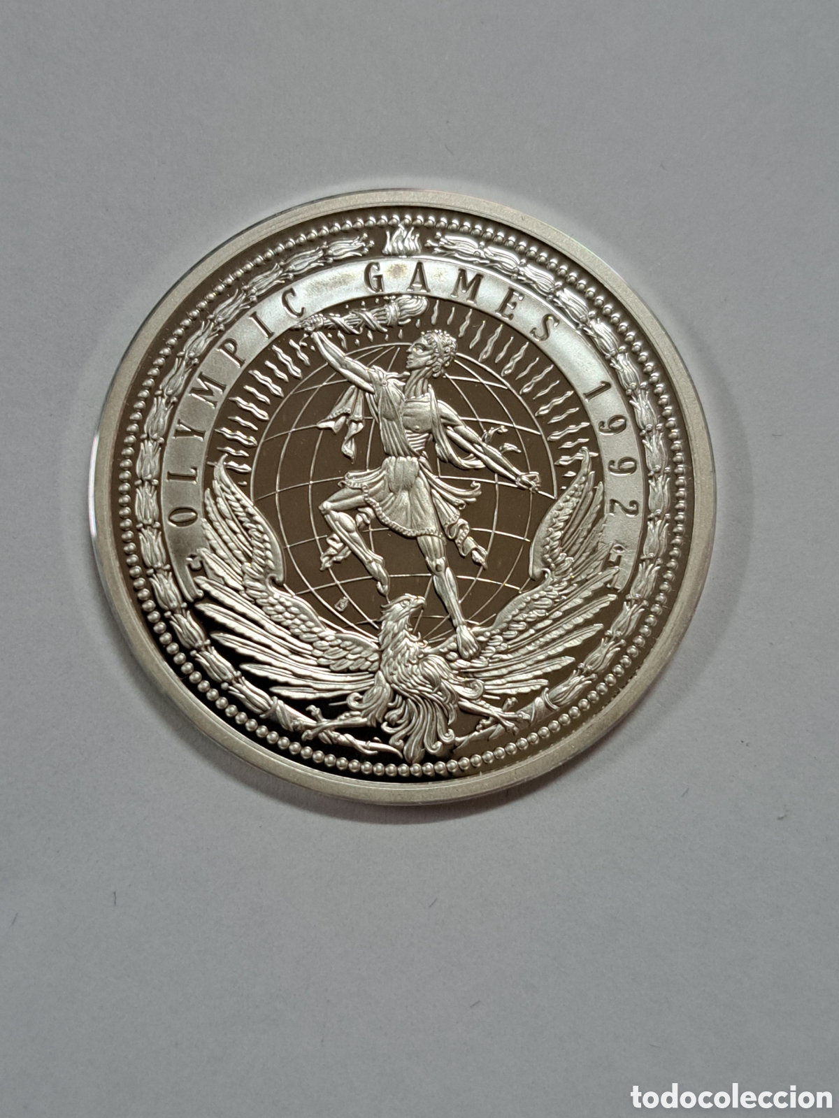 Monedas antiguas de Europa: Medalla de plata pura 999 con certificado de autenticidad calidad proof a&ntilde;o 1992