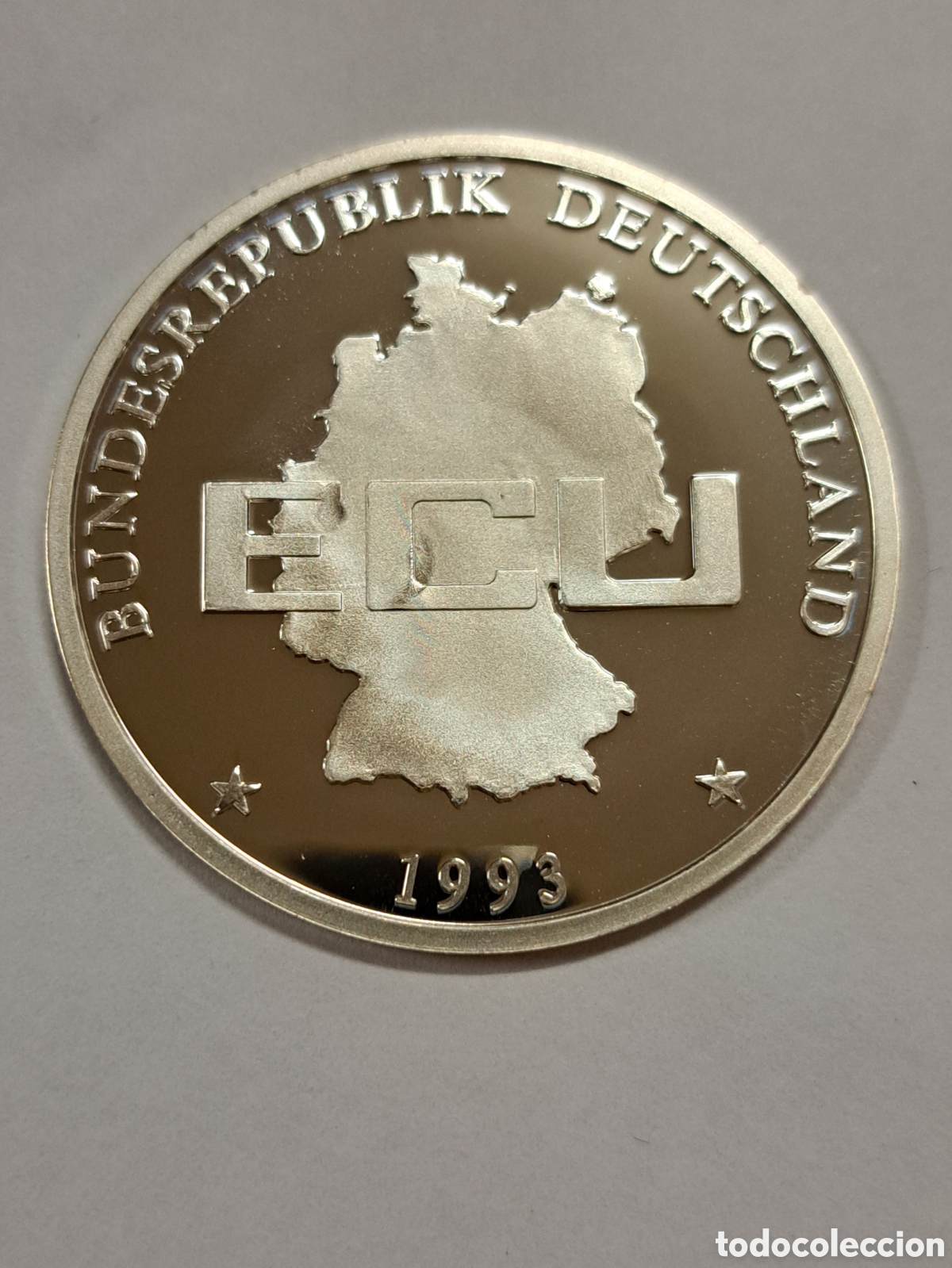 Monedas antiguas de Europa: Medalla de plata pura 999 con certificado de autenticidad calidad proof a&ntilde;o 1993