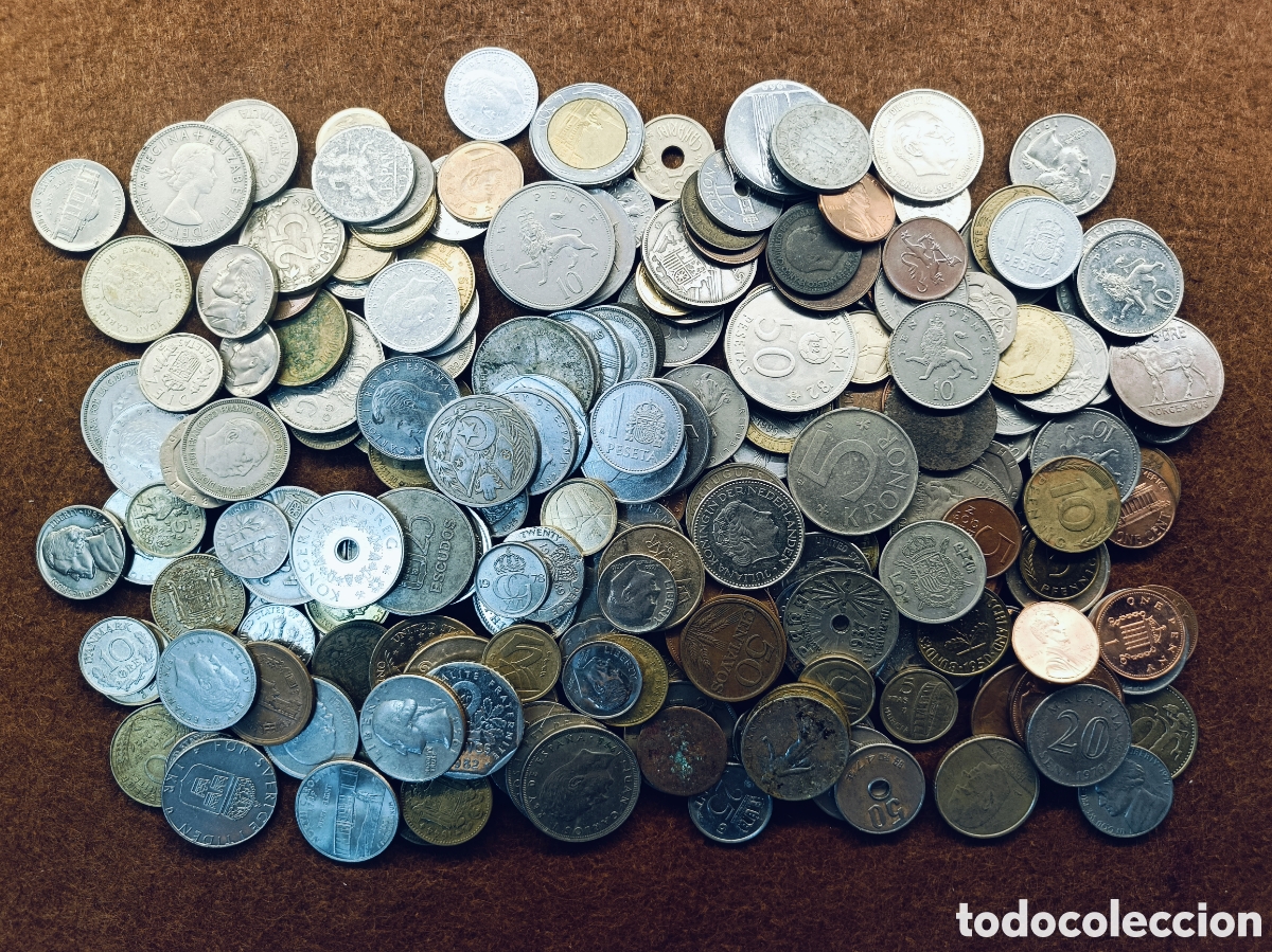 Monedas antiguas de Europa: LOTE DE 1 KILO DE MONEDAS MUNDIALES . GRAN VARIEDAD. REF 1