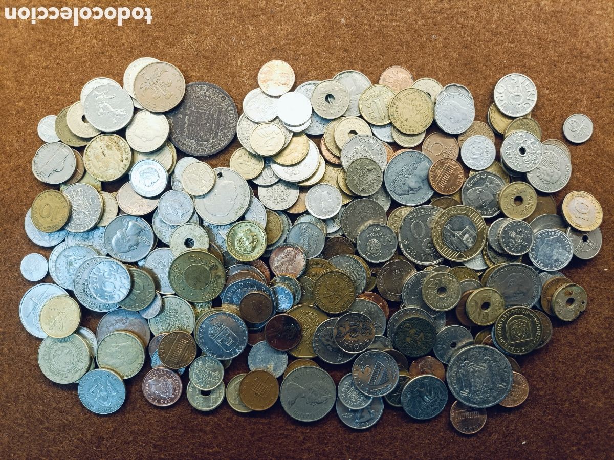 Monedas antiguas de Europa: LOTE DE 1 KILO DE MONEDAS MUNDIALES . GRAN VARIEDAD. REF 8