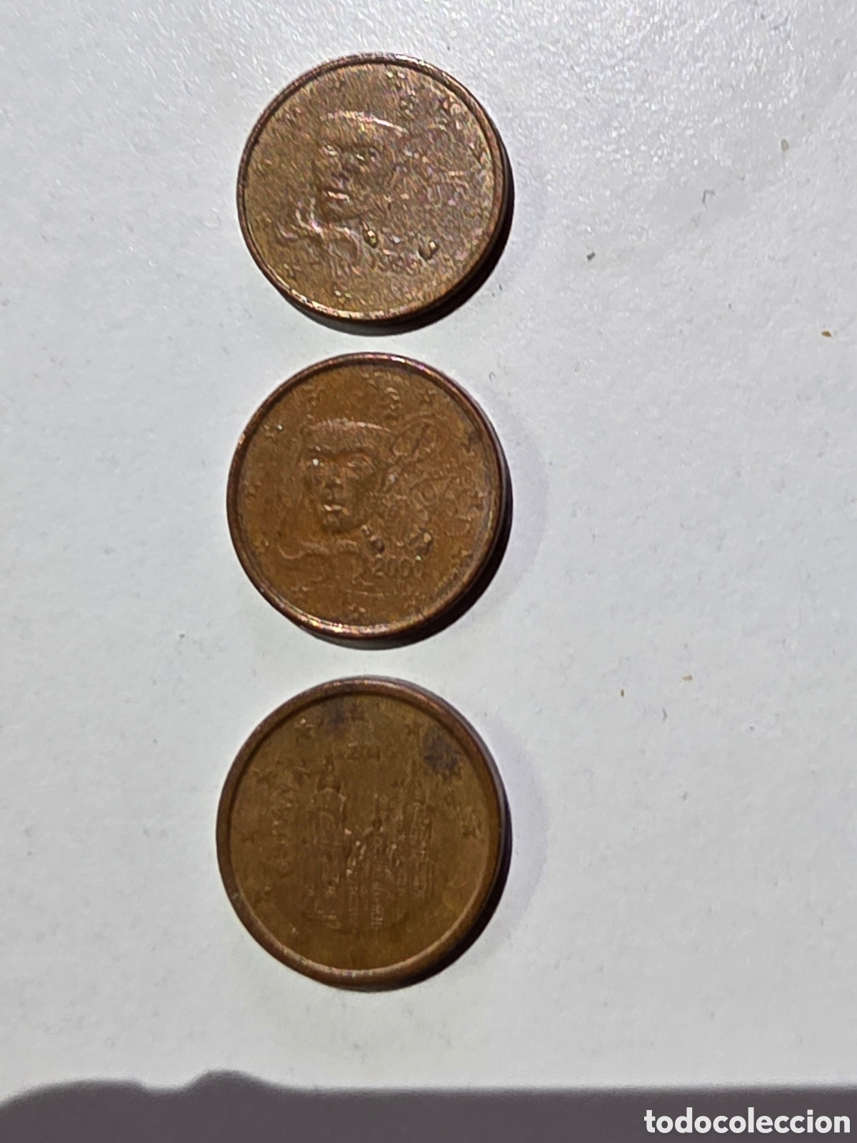 Monedas antiguas de Europa: Moedas de um cent com erros de cunhagem