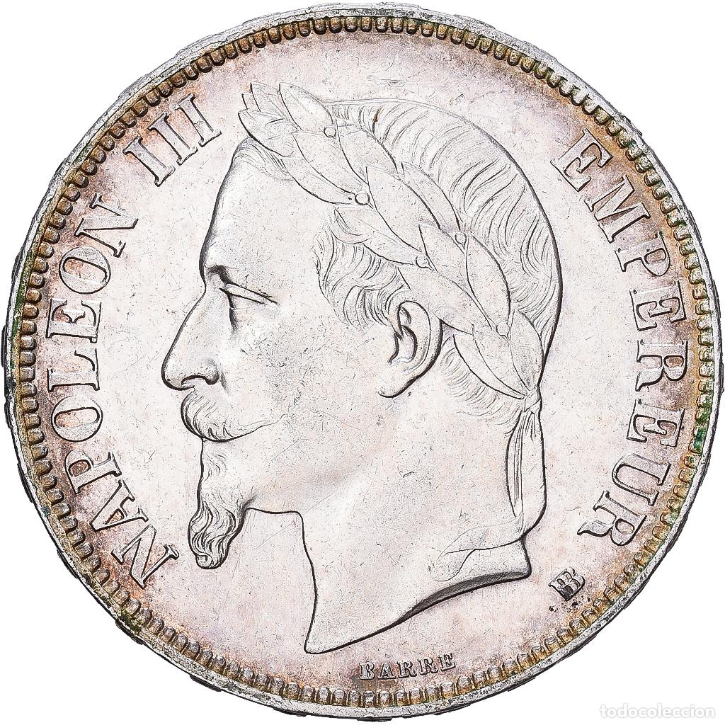 Monedas antiguas de Europa: [#1203061] Francia, 5 Francs, Napol&eacute;on III, 1868, Strasbourg, Plata, EBC, KM:799.2