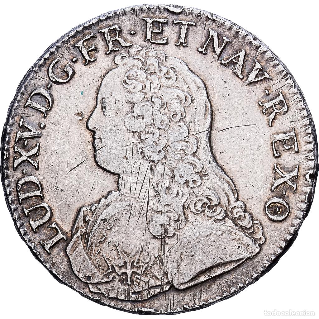 Monedas antiguas de Europa: [#1203086] Francia, Louis XV, Ecu aux branches d'olivier, 1734, Tours, Plata, MBC