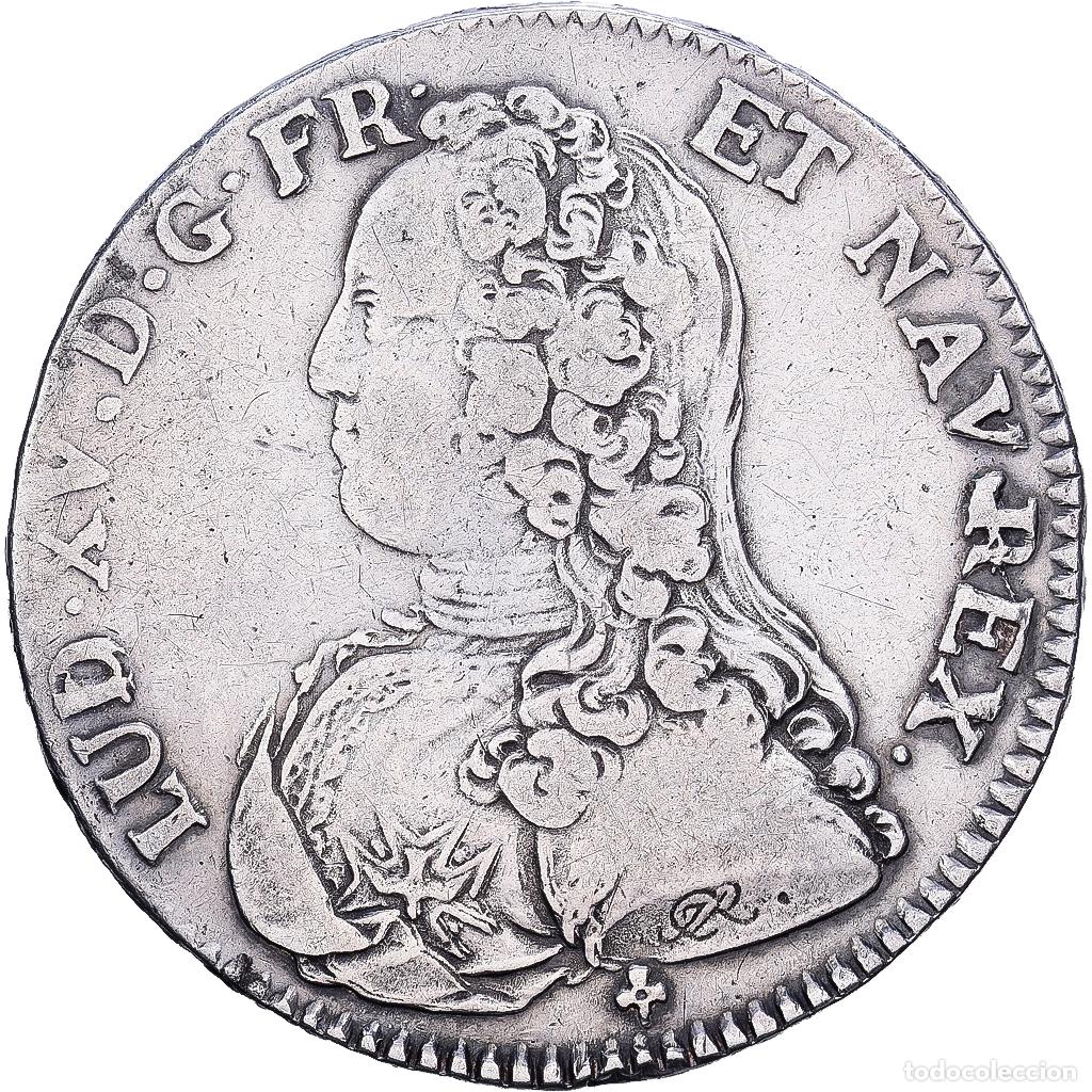 Monedas antiguas de Europa: [#1203091] Francia, Louis XV, 1/2 Ecu aux branches d'olivier, 1729, Troyes, Plata, BC+