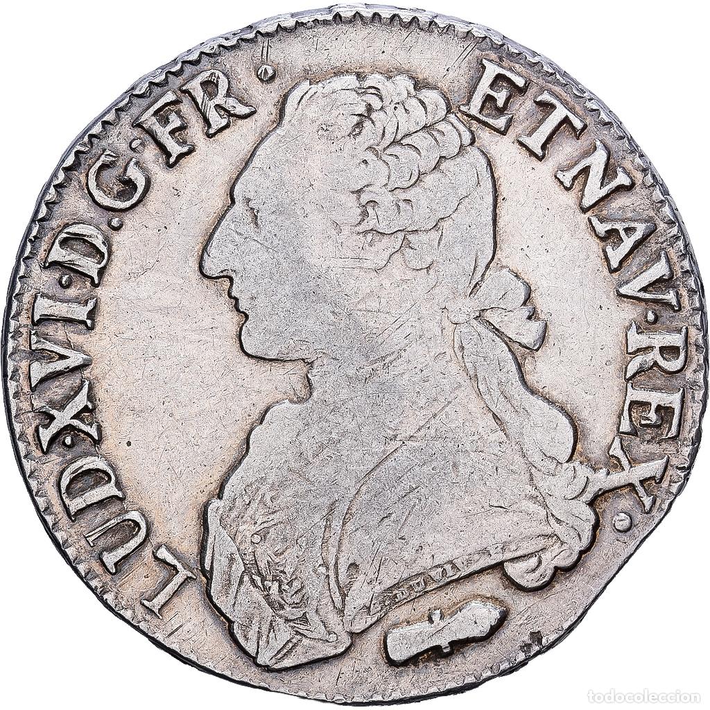 Monedas antiguas de Europa: [#1203085] Francia, Louis XVI, Ecu aux branches d'olivier, 1788, Perpignan, Plata, BC+
