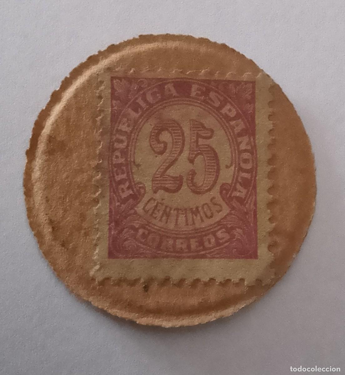 Monedas antiguas de Europa: SELLO MONEDA, 25 CTS, 1938, CIFRAS.